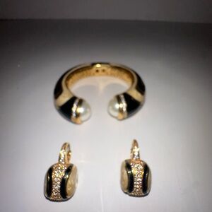 Elegant Black and Gold Jewelry Set